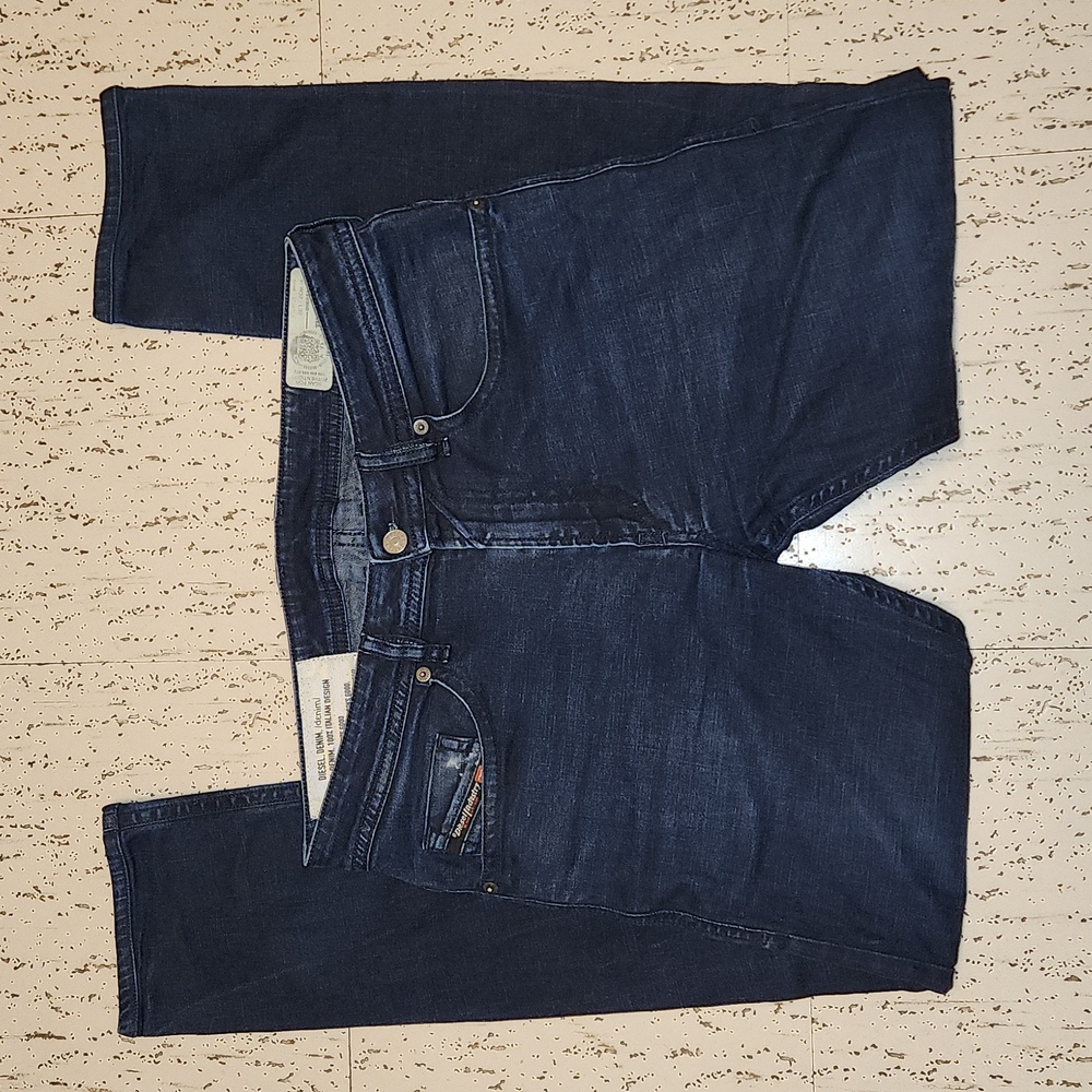 Diesel Thommer-X Dark Navy Blue Slim Skinny Fit Stretch Denim Jeans